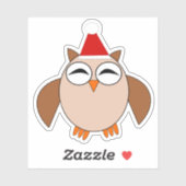 Sticker Chouette de Noël (Feuille)