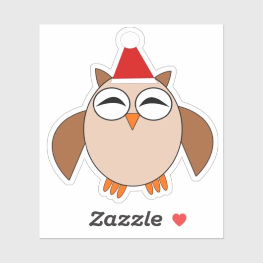 Sticker Chouette de Noël (Feuille)