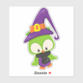 Sticker Chouette d'Halloween, Chouette mignonne, Chouette (Feuille)