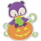 Sticker Chouette d'Halloween, Chouette mignonne, Chouette  (Devant)