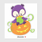 Sticker Chouette d'Halloween, Chouette mignonne, Chouette  (Feuille)