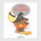 Sticker Chouette d'Halloween en salle (Feuille)