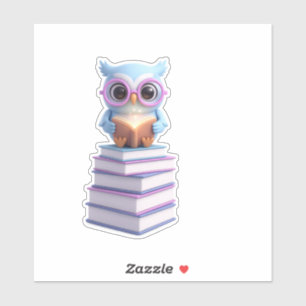 Sticker Chouette du livre cosmique