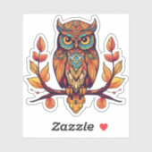 Sticker Chouette d'une succursale (Feuille)