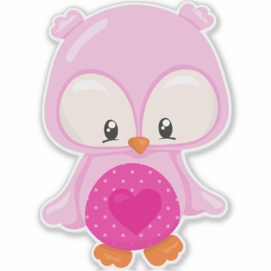 Sticker Chouette mignonne, Chouette bébé, Chouette dans l' (Devant)