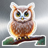 Sticker Chouette 🦉 mignonne Whimsical Wildlife Bird, Natu