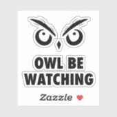 Sticker Chouette regarde (Feuille)