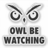 Sticker Chouette regarde (Devant)