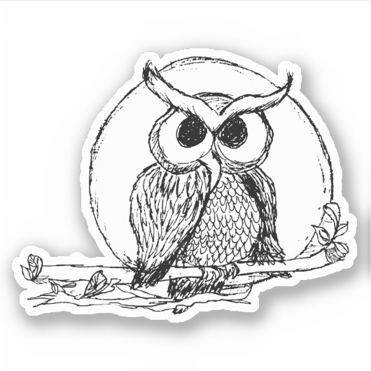 Sticker Chouette sur un membre (Devant)