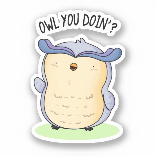 Sticker Chouette, tu fais un drôle de jeu d'oiseaux (Devant)