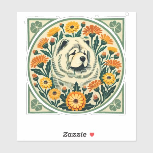 Sticker Chow Chow (Feuille)