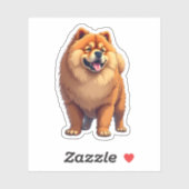 Sticker Chow Chow Chien Chien chinois race pour un Chow Ch (Feuille)