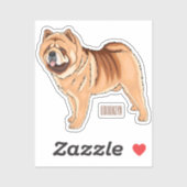 Sticker Chow Chow dog cartoon (Feuille)