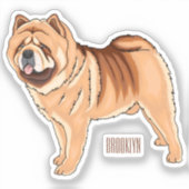 Sticker Chow Chow dog cartoon (Recto)