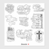 Sticker chrétien (Feuille)