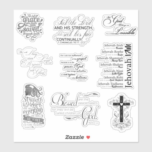 Sticker chrétien (Feuille)