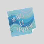 Sticker chrétien Aqua et Seafoam Waves