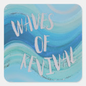 Sticker chrétien Aqua et Seafoam Waves (Devant)