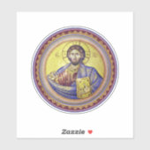 Sticker Christ Pantocrator icône orthodoxe (Feuille)