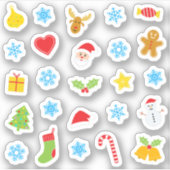 Sticker Christams motif coloré (Devant)