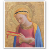 Sticker Christian Angel tenant un livre Jaune doré (Devant)