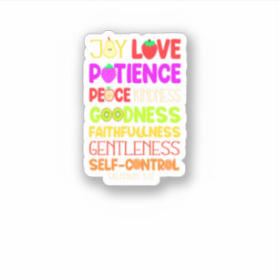 Sticker Christian Bible Verse Fruit of The Spirit Galatian