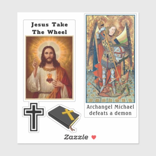 Sticker Christian Jesus Cross Decals Fenêtre de voiture ou (Feuille)