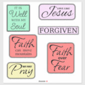 Sticker Christian Quote Bundle (Feuille)