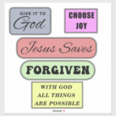 Sticker Christian Quote Bundle (Feuille)