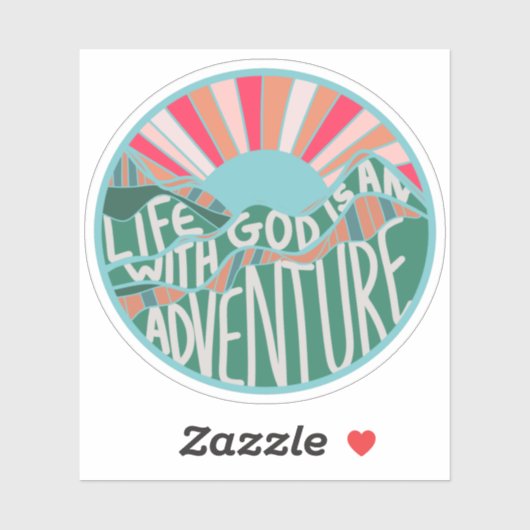 Sticker Christian Quote Mountain Adventure (Feuille)