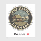 Sticker Christiansfeld, Danemark Danmark (Feuille)