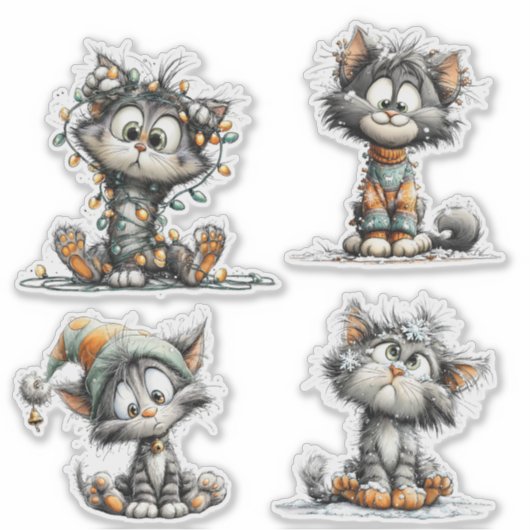 Sticker Christmas Cat  (Devant)