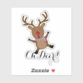 Sticker Christmas Cute Reindeer ID854 (Feuille)