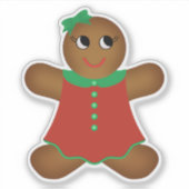 Sticker Christmas Gingerbread Femme Contour (Devant)