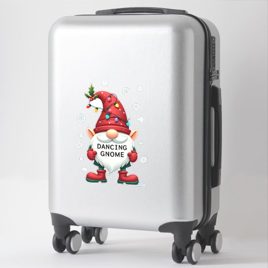 Sticker Christmas Gnome Dancing Gnome Family Christmas (2) (Sur valise)