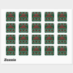Sticker  Christmas Holly Berry Restauration<br><div class="desc">Create stickers to label your homemade Christmas holidays,  cookies,  candies,  treats,  party favors and more with a modern and elegant watercolor painting of green holy and red berries on a pale ivory striped background and your message in lettering chic.</div>