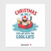 Sticker Christmas In July Daddy Mommy Chillin With The Sia (Feuille)