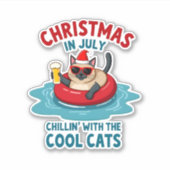 Sticker Christmas In July Daddy Mommy Chillin With The Sia (Devant)