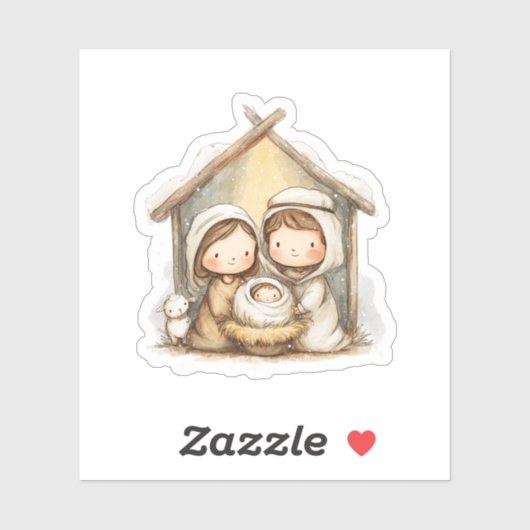 Sticker Christmas Nativity (Feuille)