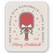Sticker Christmas pickleball funny quotes party aesthetic (Devant)