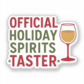 Sticker Christmas quote funny party spirits taster (Recto)