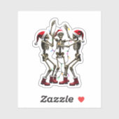 Sticker Christmas Skeleton Santa Dancing Lights (1) (Feuille)