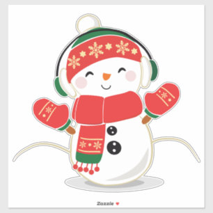 Sticker Christmas Snowman