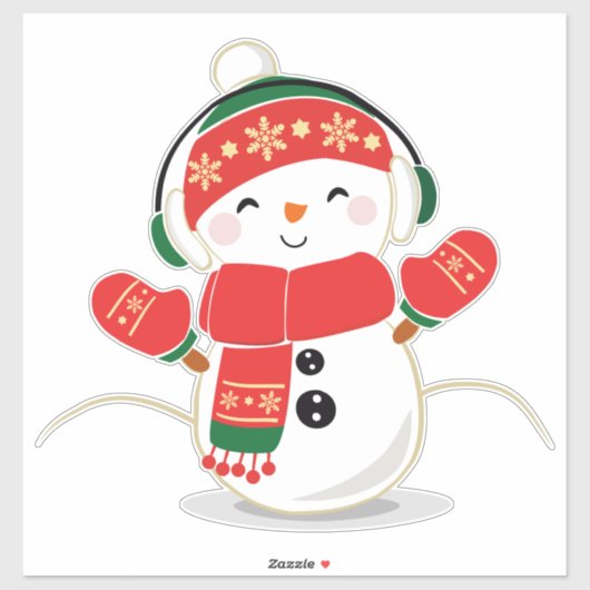 Sticker Christmas Snowman (Feuille)