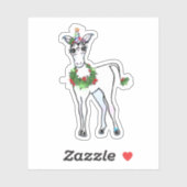 Sticker Christmas Unicorn, juste croire (Feuille)