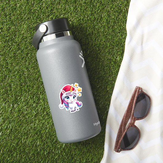 Sticker Christmas Unicorn T-Shirt (3) (HydroFlask Insitu)