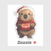 Sticker Christmas Wombat (Feuille)