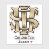 Sticker Christogramme IHS (Feuille)