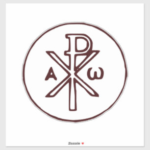 Sticker Christogramme sacré Chi-Rho Beaux-Arts