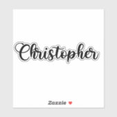 Sticker Christopher Nom - Calligraphie manuscrite (Feuille)